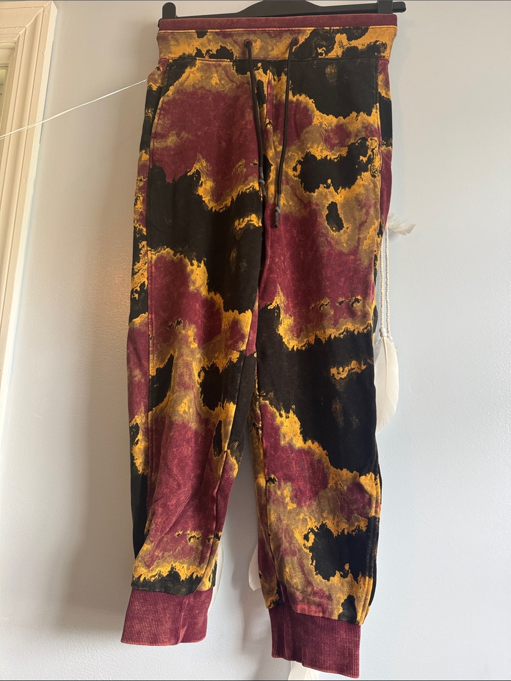 JoyLab Tie-Dye Jogger Pants/Crewneck Set (2 piece) - Black, Burgundy, Mustard